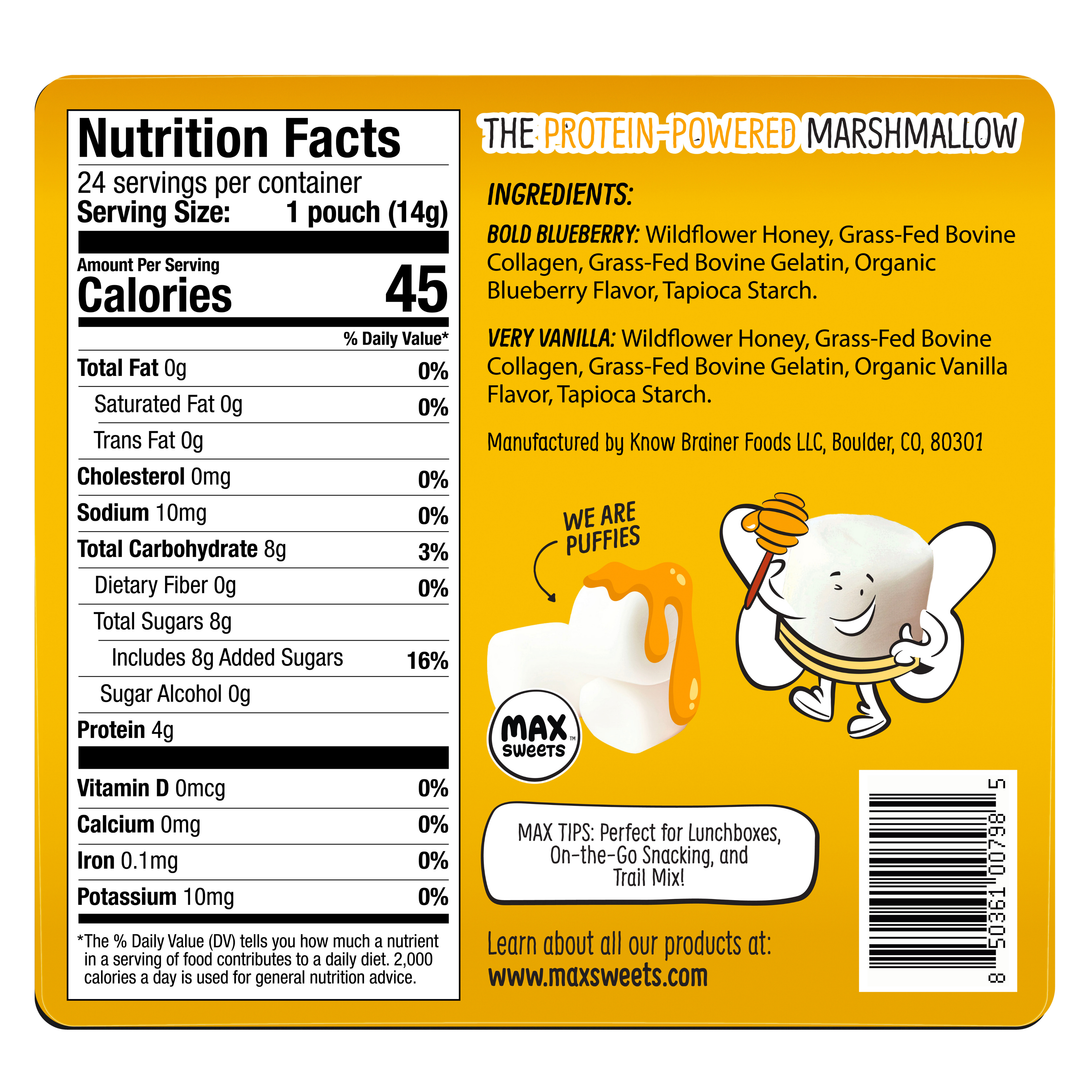 24 ct. Mini Honey Protein Marshmallows Variety Pack